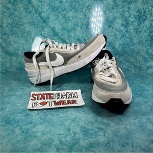 Nike Waffle One GS White Beige Women’s Low Top Athletic Shoes Size 5.5W/4Y